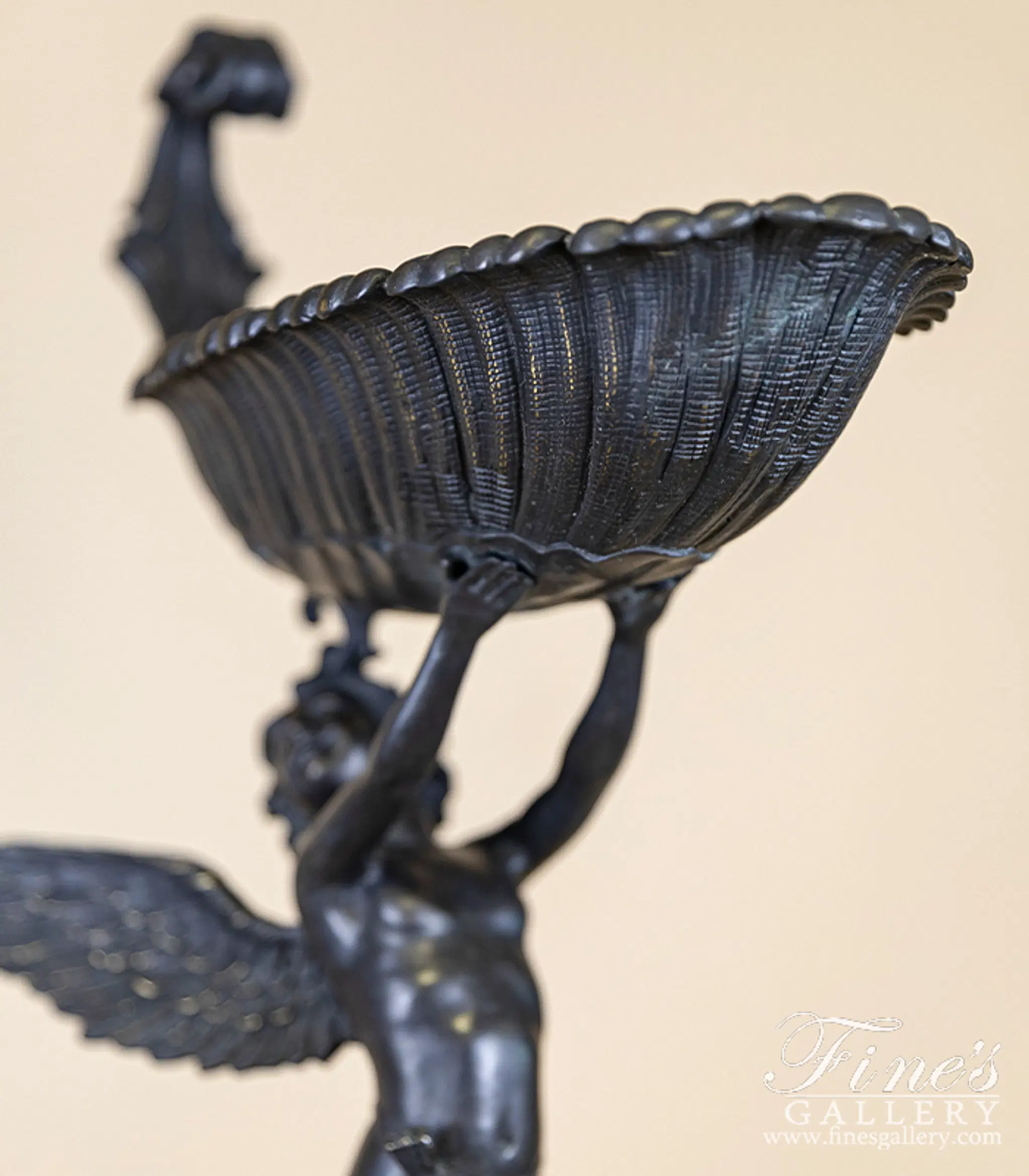Bronze Statues - Angel Holding A Basket Bronze Statue - BS-1345